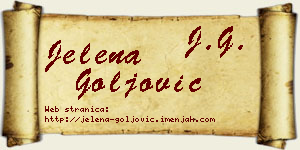 Jelena Goljović vizit kartica